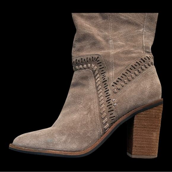 Vince Camuto Sz 9 Brown Knee‑High Block Heel Boot Boho Chic Equestrian Chic Luxe - Picture 4 of 16